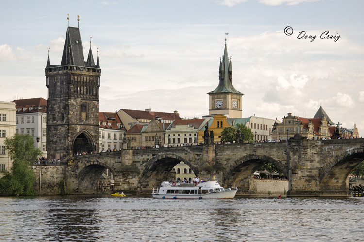 Cruising Vltava At Charles Bridge