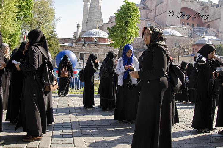 Faithful Followers At Hagia Sophia