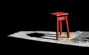 Red Stool And Shadow